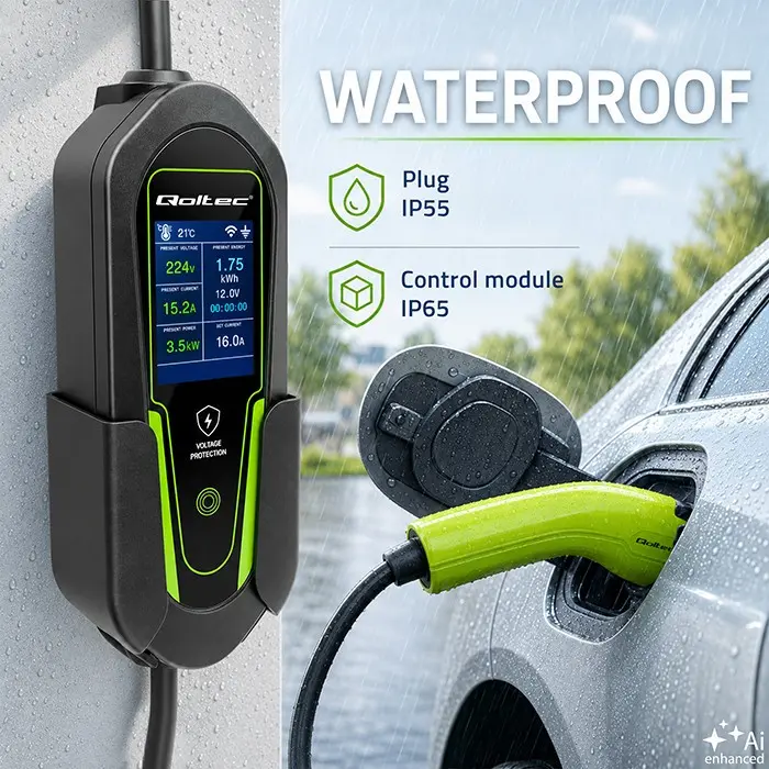 QOLTEC EV lādētājs Type 2 3.5kW Wi-Fi 5m 53180 Photo 6
