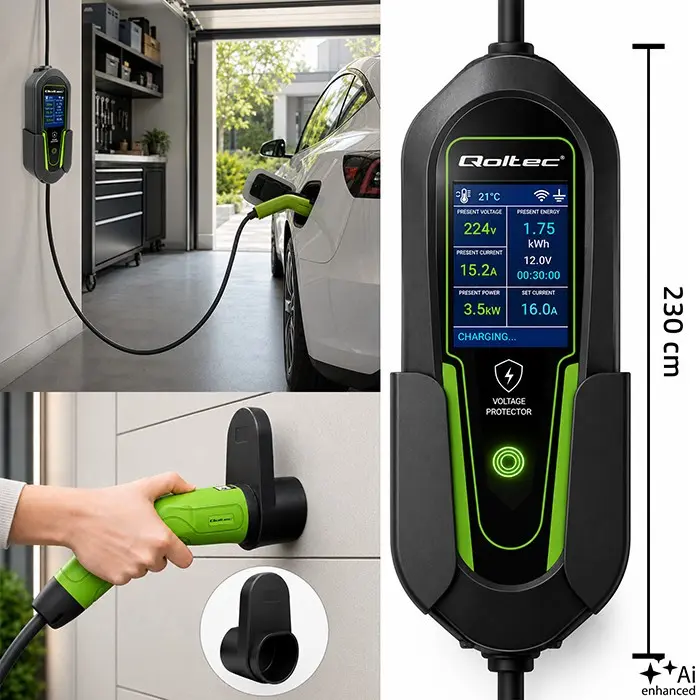 QOLTEC EV lādētājs Type 2 3.5kW Wi-Fi 5m 53180 Photo 9