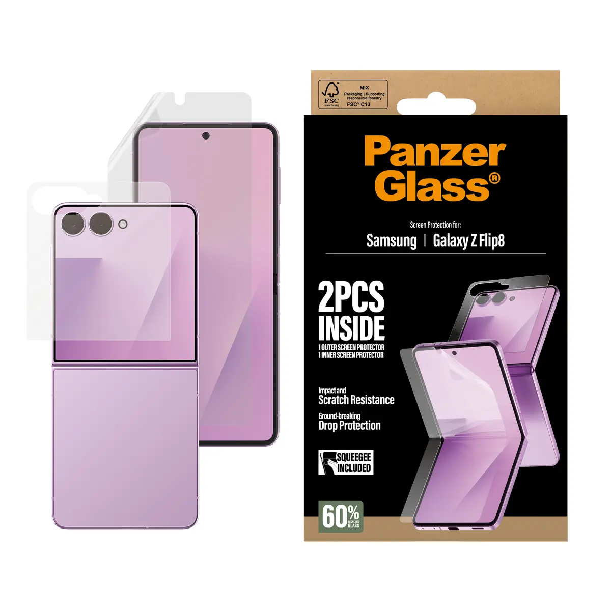 PanzerGlass Screen Protector for Samsung Galaxy Z Flip8 Photo 2