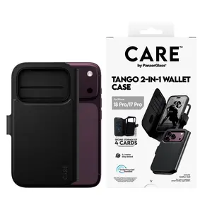 Чехол-кошелек 2-в-1 PanzerGlass Tango черный с MagSafe для Apple iPhone 18 Pro и iPhone 17 Pro