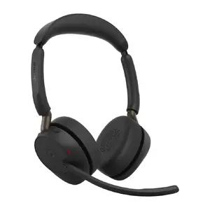 Jabra Evolve3 65 MS Wireless Binaural Headset with USB-C Dongle, Boom Microphone, and Charging Stand