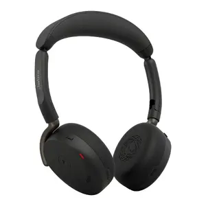 Jabra Evolve3 65 Flex MS bezvadu binaurālās austiņas melnā krāsā USB-A ar dongli virsauss birojam un zvanu centriem