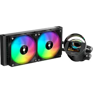 Жидкостный кулер для процессора Ocypus Sigma L24 ARGB черный с IPS-дисплеем и двумя вентиляторами 120 мм