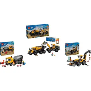 LEGO City Construction Site Bundle Set with 3 Machines and 1804 Pieces for Children Aged 7 to 8 Years