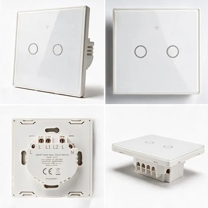 Qoltec 52716 Smart Touch 2-Channel Wi-Fi Light Switch Photo 6