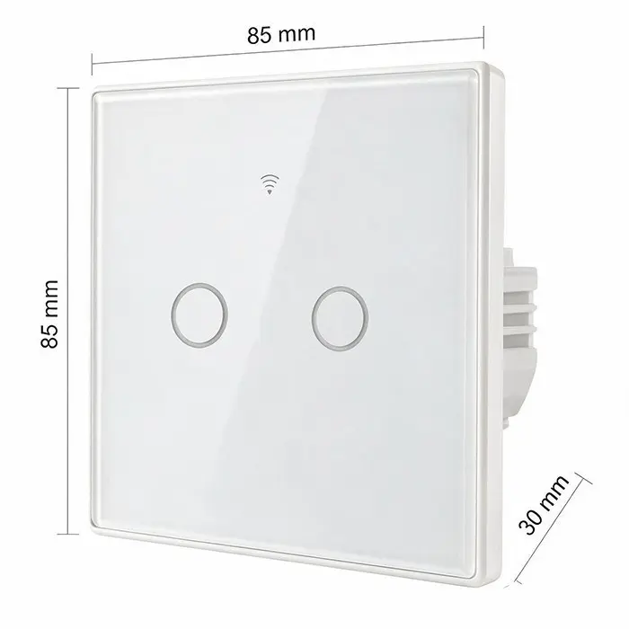 Qoltec 52716 Smart Touch 2-Channel Wi-Fi Light Switch Photo 14