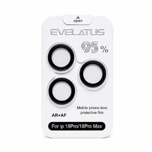 Evelatus Camera Lens Protector Armor Clear for Apple iPhone 18 Pro and 18 Pro Max