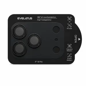 Evelatus Full Body Camera Lens Protection Premium Black for Apple iPhone 18 Pro