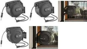 Bradas Automatik-Schlauchaufroller-Set WHITE LINE 1/2", 50 m Kunststoffgehäuse zur Wandmontage, bis 180 Grad schwenkbar, - 1 Stück (WL-W7B50)