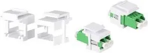 LogiLink NK0092 Keystone Mounting Bracket Set ABS Plastic White Adapter for Fiber Optic Keystone Couplings without Flange 1 Piece