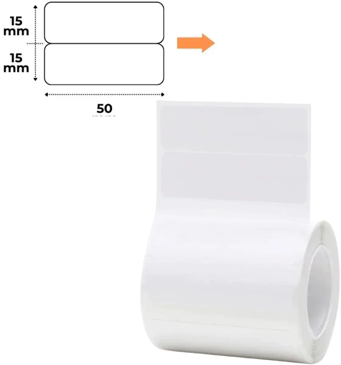 NIIMBOT B Series Baltas Termo Etiķetes