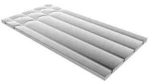 TiA Tiasystem Underfloor Heating Insulation Panel ALU EPS400 20 mm for 16 mm Pipe 150 mm Spacing Straight Element with Two Bends