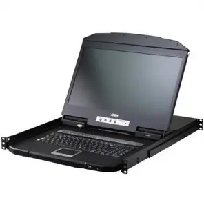 Konsola KVM Aten ATEN CL3716NX D – 16-portowa konsola KVM z interfejsem USB i HDMI, z szerokim ekranem LCD i układem klawiszy typu „single rail”,