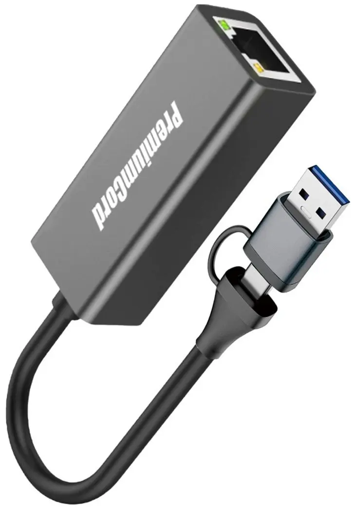 PREMIUMCORD USB-C un USB-A uz Gigabit Ethernet adapteris Photo 11