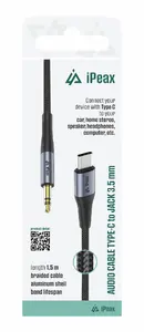 ER USB-C to 3.5 mm Jack Audio Adapter Cable 1.5 m Black