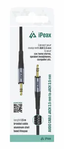 ADAPTER 3.5 MM JACK / 3.5 MM JACK 1.5 M BLACK