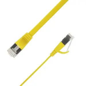 LinkIT Flat U/FTP Cat6A Tīkla Kabelis Dzeltens 2 metri STP-FL6A-00200-GL