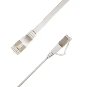 LinkIT Плоский сетевой кабель U/FTP Cat6A Белый 2м AWG Экранированный патч-корд