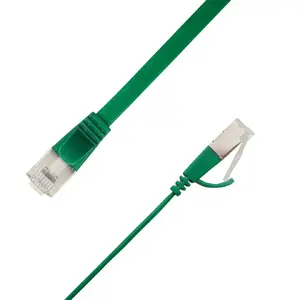 LinkIT Плоский сетевой кабель U/FTP Cat6A зеленый 3.5м экранированный патч-корд