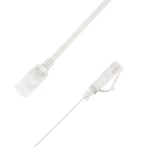 Сетевой патч-корд LinkIT Flat U/UTP Cat6A белый 0.2м RJ45 Ethernet кабель