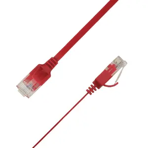 LinkIT Сетевой кабель Flat U/UTP Cat6A Красный 0.75м Категория 6A Неэкранированный Плоский RJ45