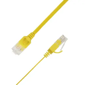 LinkIT Flat U/UTP Cat6A Yellow 1.5m Network Cable