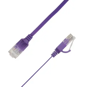 LinkIT Flat U/UTP Cat6A Network Cable Purple 2m