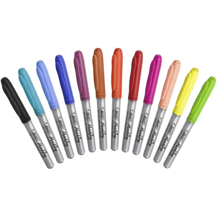 BIC Marking permanento marķieru komplekts 12 krāsas Photo 2
