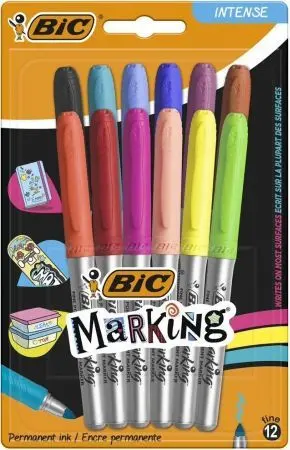 BIC Marking permanento marķieru komplekts 12 krāsas Photo 3