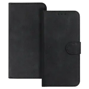 Wonder Common Universal Book Case Size M Black for Samsung, Huawei, and Sony Smartphones up to 158x80 mm Eco-Leather with Card Slots and 360-Degree Rotation