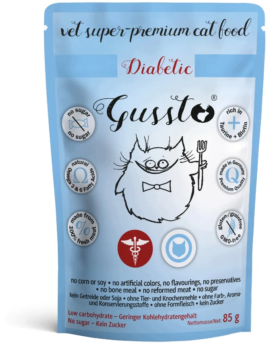 Mitrā kaķu barība GUSSTO VET DIABETIC