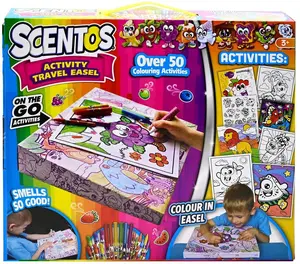 SCENTOS Activity Travel Easel portable creative art set with scented markers and coloring accessories for kids