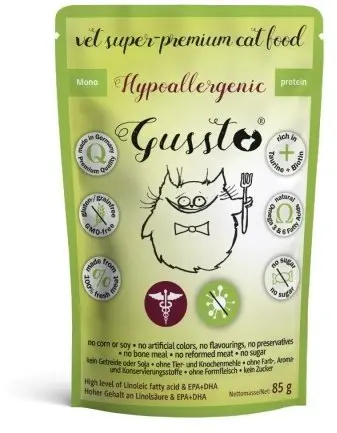 GUSSTO VET Hipoalergēniska kaķu barība 85g