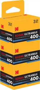 Kodak Eastman Ultramax 400 35mm Krāsu Negatīva Filma 36 Kadri 3 Rulonīši ISO 400 Dienasgaismas