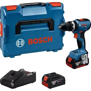 Bosch Powertools cordless impact drill GSB 18V-65 Professional, 18Volt (blue, 2x Li-Ion battery 5.0Ah, in L-BOXX)