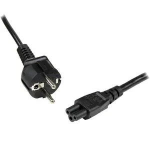 OEM strāvas kabelis C5 ar ES kontaktdakšu, CEE7/7 uz C5, 1 m, melns