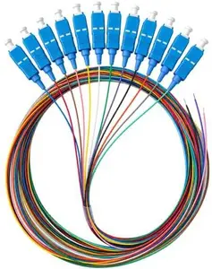 Alantec Single-Mode Fiber Optic Pigtail SC 9/125um 2m Easy Strip Multicolored