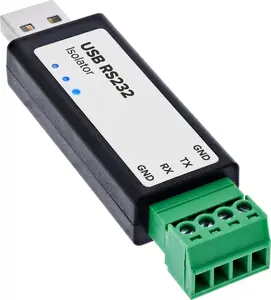 InLine® USB zu Seriell RS232 Konverter mit Isolator (33307B)