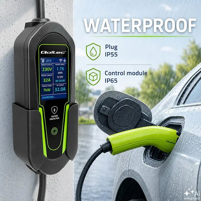 Qoltec 2-in-1 EV Charger Type 2 7kW Wi-Fi Photo 5
