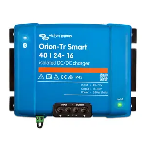 Victron Energy Orion-Tr Smart 48/24-16A izolēts DC-DC lādētājs ORI482438120 ar Bluetooth