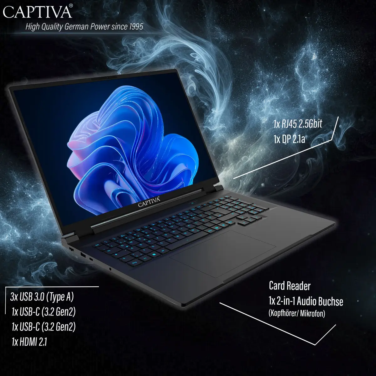 Ноутбук Captiva 104463 - Intel Core i7 RTX 5060 Photo 7