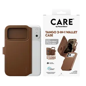 Чехол-кошелек PanzerGlass Tango 2-in-1 коричневый с MagSafe для iPhone 17 Pro Max