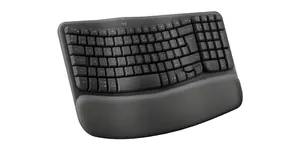 Logitech Wave Keys for Business Wireless Keyboard Graphite with 2.4GHz and Bluetooth Connectivity