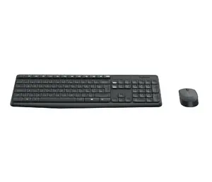 Logitech MK235 Wireless Keyboard and Mouse Combo - Full-size QWERTZ RF Wireless in Grey