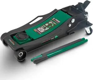 Rockforce 5t Low Profile Hydraulic Jack Model RF-T815011L with Foot Pedal 96mm to 595mm Lifting Height