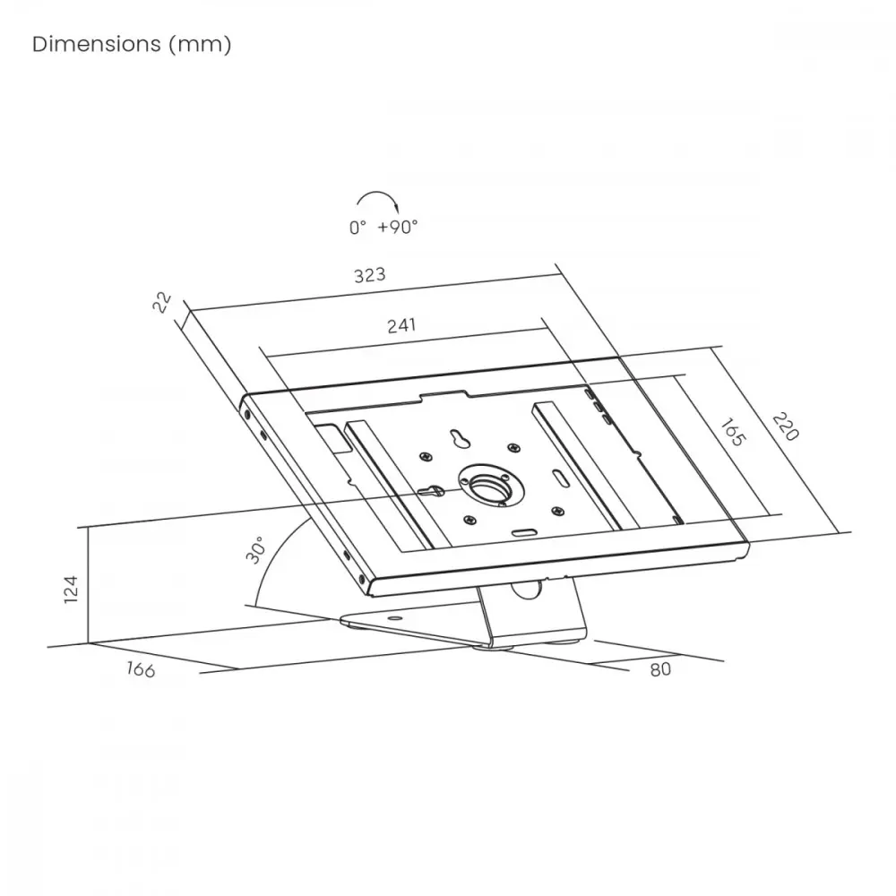 Maclean MC-957 Secure Tablet Stand for iPad and Samsung Photo 5