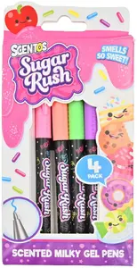 SCENTOS Sugar Rush Milky Gel Pens 4 pcs CDU scented writing pens
