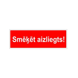 No Brand Smoking Prohibited Sign Sticker with Text