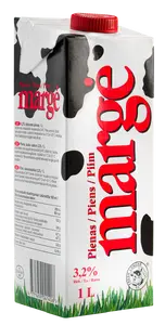 Margė Ultra-Pasteurized Milk 3.2% Fat 1 L