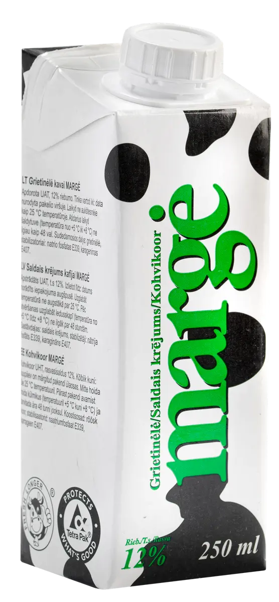 Saldais krējums Margė 12% 0,25